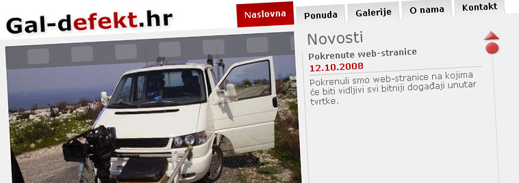 Web stranice tvrtke Gal-defekt